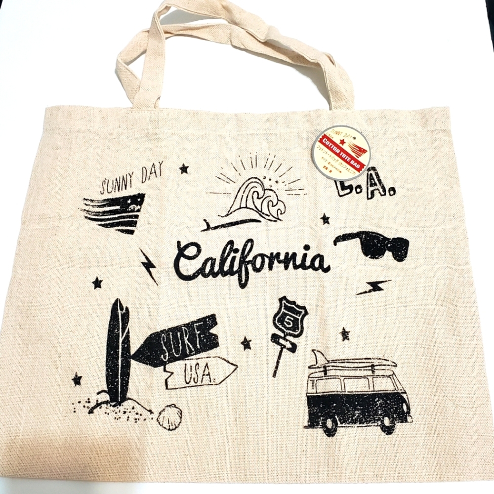 NWT Sunny Day California Cotton Tote Bag Brand NEW